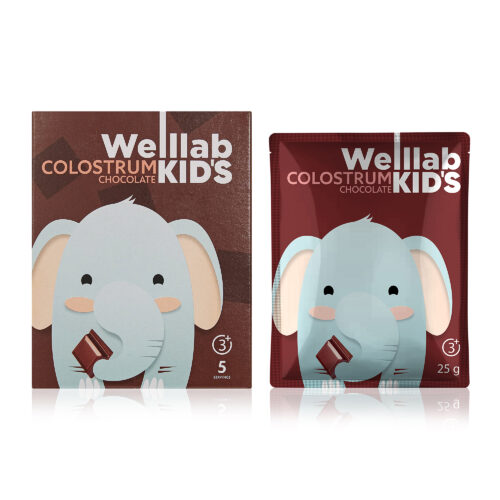 Детский напиток WELLLAB KIDS COLOSTRUM со вкусом «Шоколад» 5 саше