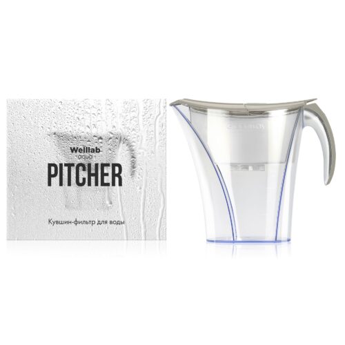 Кувшин-фильтр для воды Welllab Aqua PITCHER серый