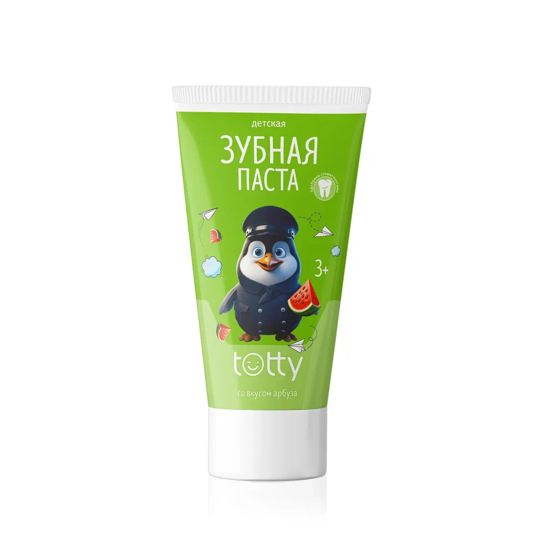 Детская зубная паста TOTTY со вкусом арбуза 3+